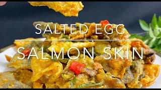 Salted Egg Salmon Skin - Like Irvin's #insanelyaddictive #saltedegg -#salmonskin