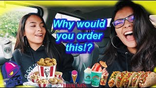Letting The Person IN FRONT Of Us DECIDE What We Eat! | MontoyaTwinz