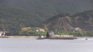 M190807  海上自衛隊潜水艦 『おうりゅう』公試 由良港出港