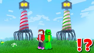 Mikey and JJ Became LIGHTHOUSE HEADS vs JJ and Mikey Battle in Minecraft ! Maizen