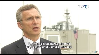 Interviu realizat la Deveselu cu Jens Stoltenberg, secretarul general NATO