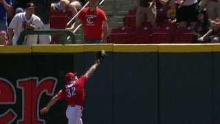 CHC@CIN: Bruce makes a nice catch on the run