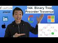 LeetCode 144. Binary Tree Preorder Traversal RECURSIVELY - Interview Prep Ep 67