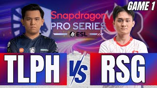 TLPH DOMINATION?! | GAME 1 | TLPH VS RSG SG | DAY 3 SNAPDRAGON CHALLENGE S6