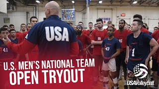 2018 U.S. Men's National Team Open Tryout | USA Volleyball