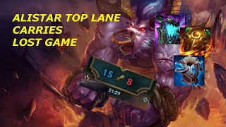 Alistar Top Lane carries a lost game!!! - League of Legends plays