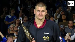Nikola Jokić Receives the 2023-24 NBA MVP Trophy 🏆