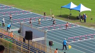 20180307111037 臺北市106學年度中等學校運動會田徑賽國女組100公尺跨欄0 762m 預賽第2組 市立信義國中張書瑋、北市麗山國中徐玉鈞、北市明湖國中曹芳珊、北市明湖國中 陳涵甄進決賽