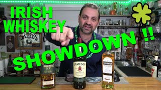 Irish Whiskey SHOWDOWN !! Saint Patrick's Day !!  Tullamore Dew vs Jameson vs Bushmills