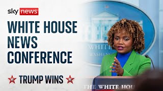 White House news conference after Trump victory in US election