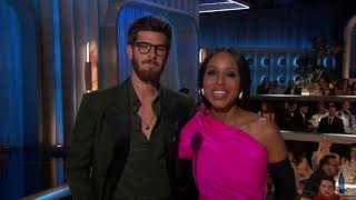 Andrew Garfield \u0026 Kerry Washington Present Female Actor Motion Picture Musical/Comedy | 82nd Globes