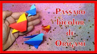 PÁSSARO BICOLOR DE ORIGAMI 2017