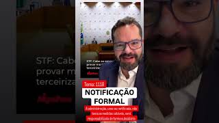 URGENTE! NOVO TEMA 1.118 - NOTIFICAÇÃO FORMAL