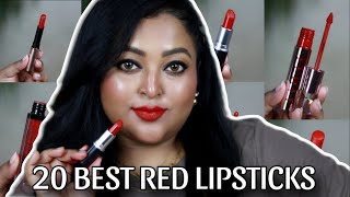 20 BEST RED LIPSTICKS|| Review & Swatches|| MUST HAVE REDS FOR THE BRIDES// REDS FOR VALENTIES DAY