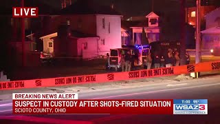 Suspect in custody after shots-fired situation