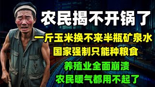 农民揭不开锅了。一斤玉米换不来半瓶矿泉水。国家强制只能种粮食。养殖业全面崩溃。农民暖气都用不起了#中国 #农民