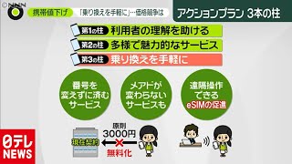 乗り換え手軽に？携帯「アクションプラン」（2020年10月27日放送「news zero」より）