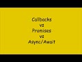 Async Javascript | Callbacks vs Promises vs Async/Await