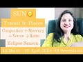 SUN☀️Transit In Pisces🌠14 March-13 April 2024📿 With Rahu Conjuction♾Eclipse Season🕯 All Ascendants