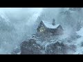 tempestuous snowstorm u0026 freezing blizzard to sleep better cozy winter ambience┇snow nature sounds