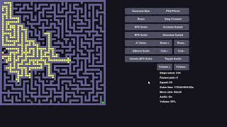 Python Maze Generator and Solver, made by Claude 3.5 (AI TAKEOVER)