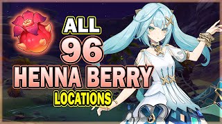 All 96 Henna Berry Locations - Efficient Farming Route - Faruzan & Candace Material | Genshin Impact