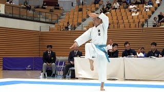 忽那定範先生のマツムラローハイ 日本スポーツマスターズ2023福井大会空手道競技会にて