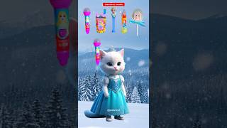 Elsa? Let it gooo❄🥶☃️ #catvideos #catlover #trendingshorts #shorts #cat #cutecat #frozen #cartoon