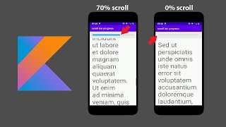How to create a Scroll View with a Progress Bar in Android Studio (Kotlin 2020)