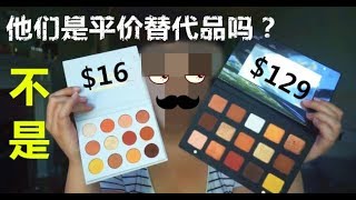 Natasha Denona Sunset Palette日落盘 vs Colourpop Yes Please 试色和对比