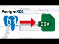How to EXPORT a POSTGRESQL TABLE to CSV (using pgAdmin 4)