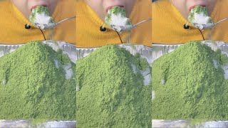 얼음먹방 HEAVY MATCHA POWDERY ICE EATING ASMR💚🍵REFROZEN CRUNCH ICE 녹차 | Матча | 抹茶