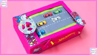 How To Make Car Racing Desktop Game from Cardboard /  DIY Racing Car Game /Hello Kitty Game