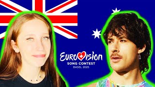 LET'S REACT TO AUSTRALIA'S SONG FOR EUROVISION 2O25 // GO-JO \