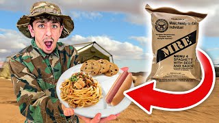 Eating ONLY Military Food for 24 HOURS!! **shocking**