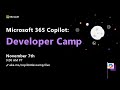 Microsoft 365 Copilot: Developer Camp