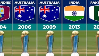 ICC Champions Trophy Winners List - 1998 to 2017