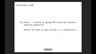 Introduction to parallel programming with MPI and Python