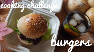 ハンバーガーをバンズから作ってみた【cooking challenge】１人暮らしクリエイター