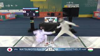 2022 224 T08 03 M E Junior Individual Dubai UAE WCH GREEN KESZTHELYI HUN vs MATSUMOTO JPN