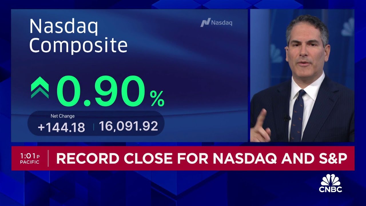 Nasdaq And S P 500 Close At Fresh Record Highs Youtube