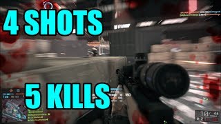 Battlefield 4 - 4 shots 5 kills! (L96A1) - Xbox one