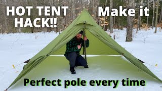 How to make the perfect pole for your hot tent every time!