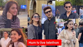 Yumna Zaidi, Syra Yousuf, Maya Ali \u0026 Hiba Bukhari at Hum to live telethon