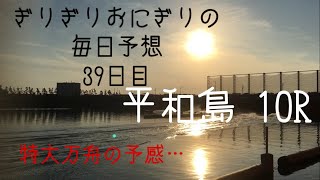 【ボートレース】【競艇】ぎりぎりおにぎりの毎日予想39日目 平和島 10R