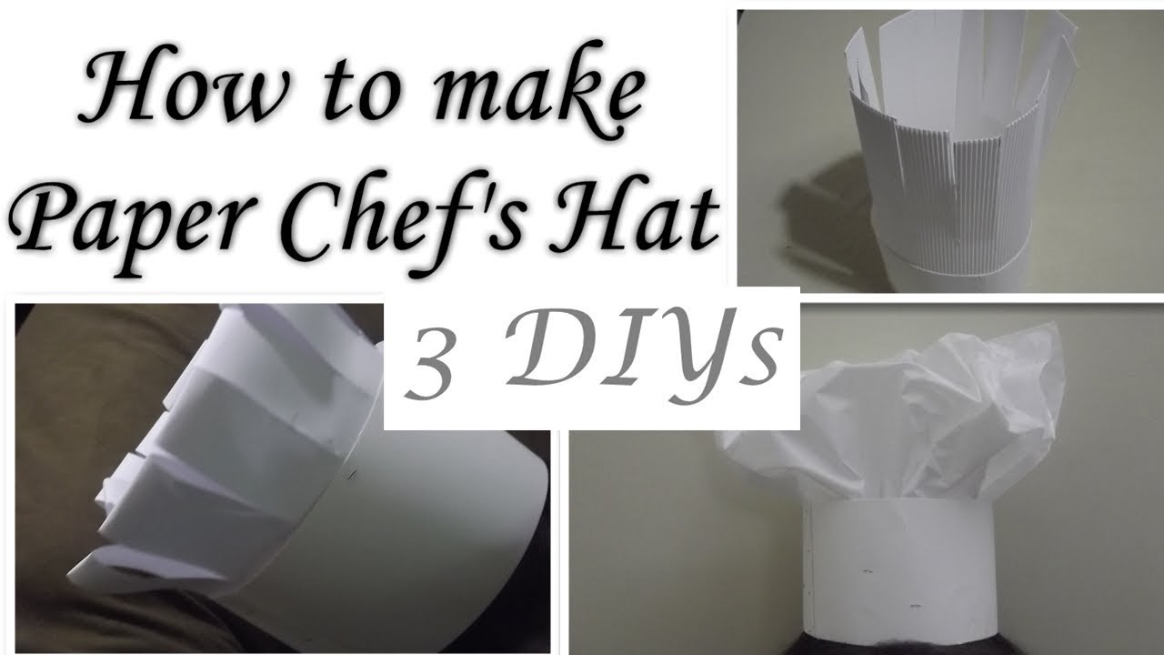How To Make Chef S Hat For Kids Diy καπέλο Master Chef για παιδιά Youtube