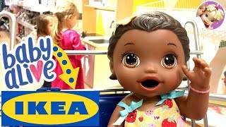 🛍 BABY ALIVE Susanna Shops at IKEA and Gets Lost! 😱 Shopping Trip + Haul 💖Baby Alive Videos💖