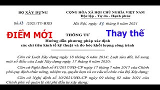 ĐIỂM MỚI Thông tư 13/2021/tt-bxd Bộ xây dựng  ngày 31/8/2021 hướng dẫn Nghị định 10/2021/NĐ-CP