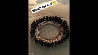 Man-made structure circle  ❤💯  on the seashore #circle #viralvideo #shorts  #oddlysatisfying