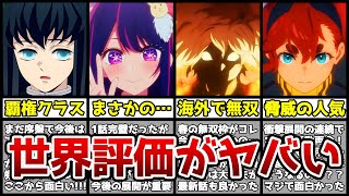 【ぶっ壊れ】まさかの1位！？世界で評価された春アニメランキングTOP10がヤバすぎる…！？【2023年春アニメ】【海外評価】【推しの子、水星の魔女、鬼滅の刃、地獄楽、山田くん】【アニメおすすめ】